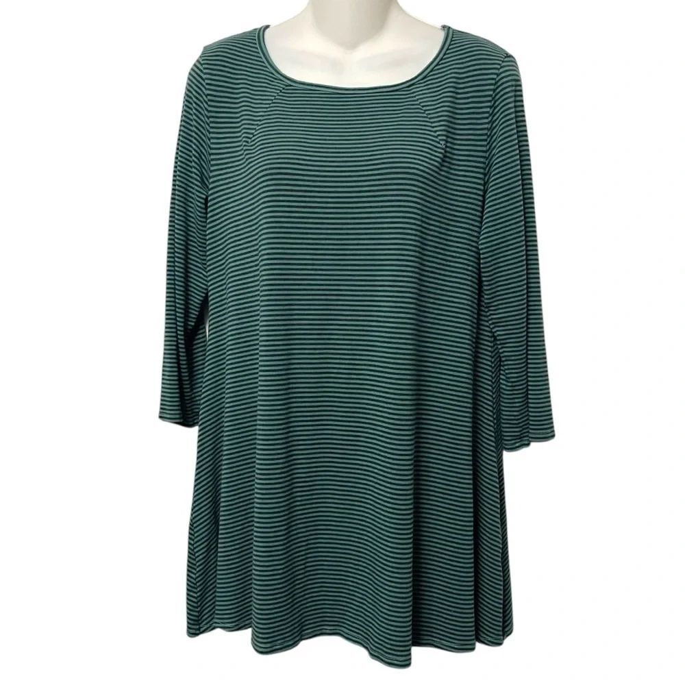 CUT LOOSE Green Striped Top M